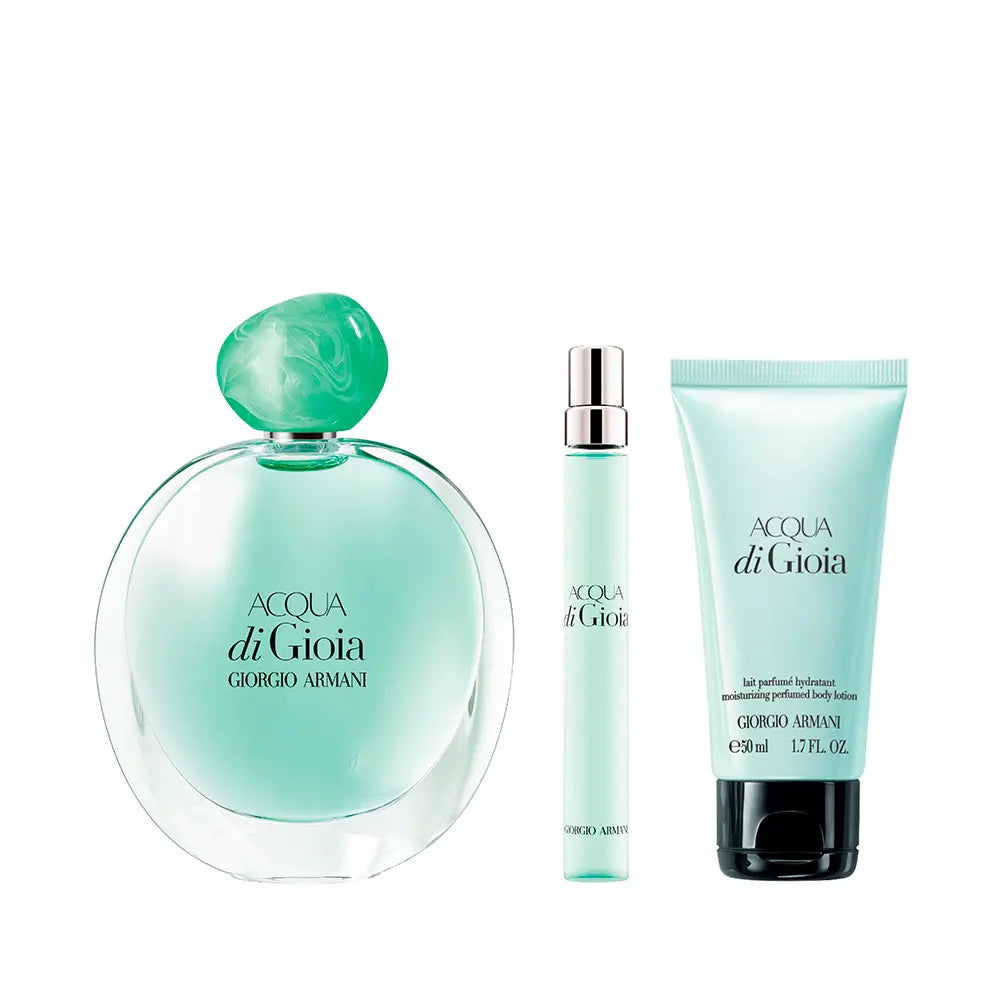 SET ACQUA DI GIOIA EDP 100ML+CREMA CORPORAL 50ML+PERFUMERO 10ML ARMANI PARA DAMA