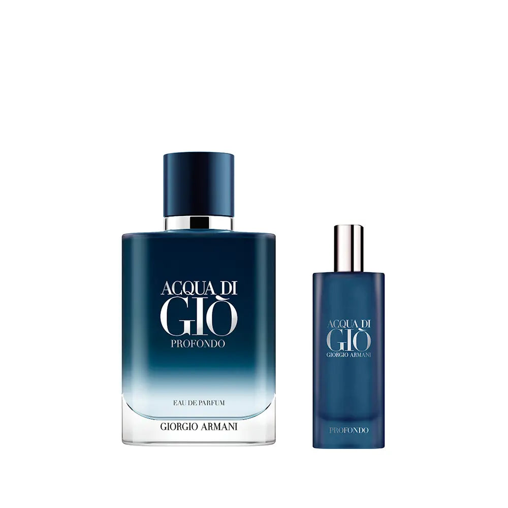 SET ACQUA DI GIO PROFONDO EDP 100ML+PERFUMERO 15ML ARMANI PARA CABALLERO