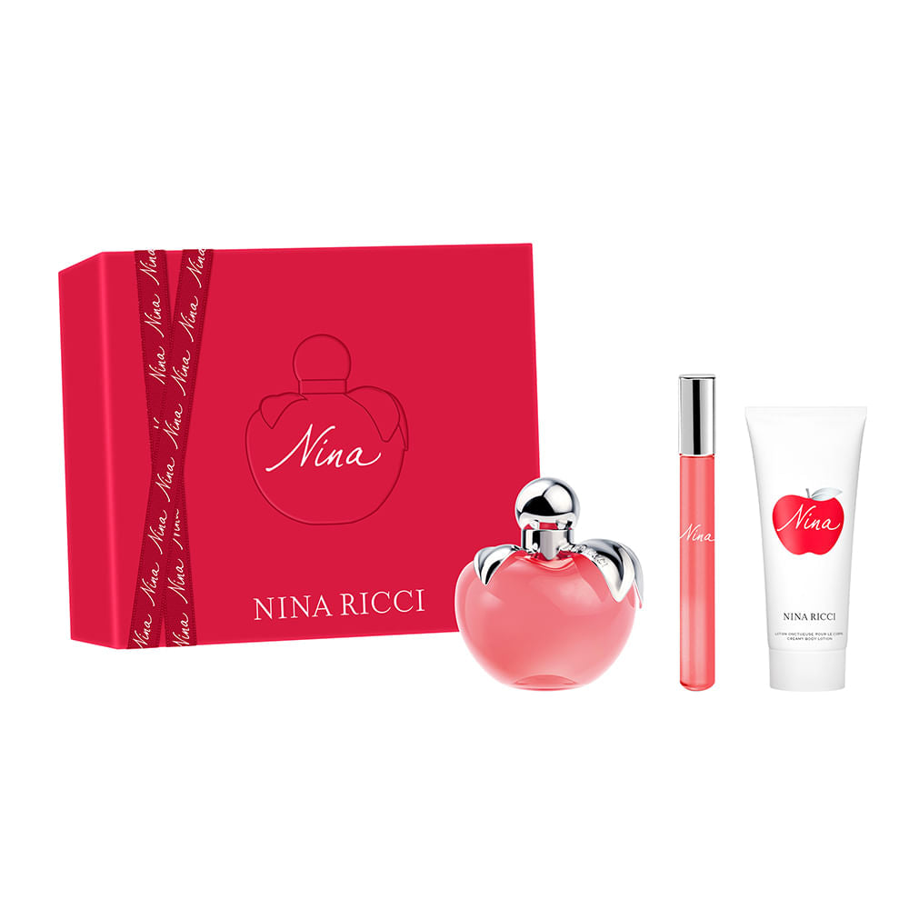 SET NINA EDT 80ML + CREMA CORPORAL 75ML + PERFUMERO NINA RICCI PERFUME PARA DAMA