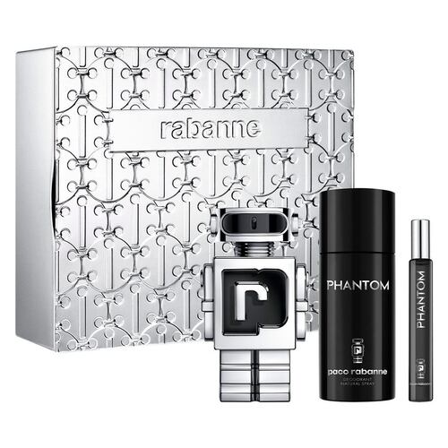 SET PHANTOM EDT 100ML+ DESODORANTE 150ML + PERFUMERO PACO RABANNE PERFUME PARA CABALLERO