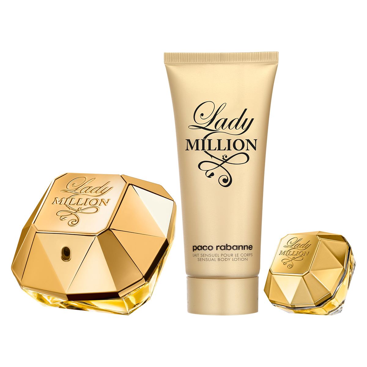 SET LADY MILLION EDP 80ML+CREMA CORPORAL 100ML+REPLICA PACO RABANNE PERFUME PARA DAMA