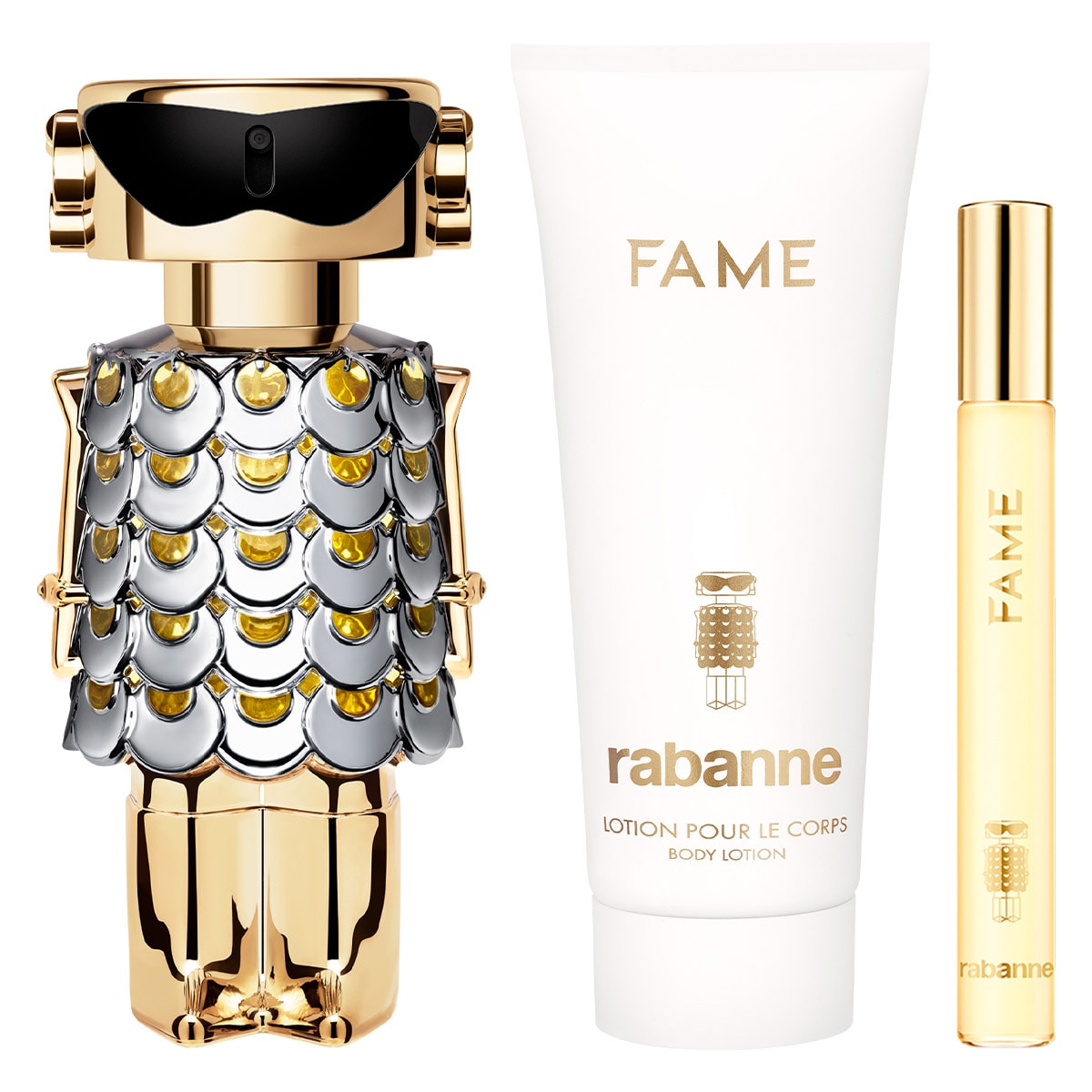 SET FAME EDP 80ML+CREMA CORPORAL 100ML+PERFUMERO 10ML PACO RABANNE PARA DAMA