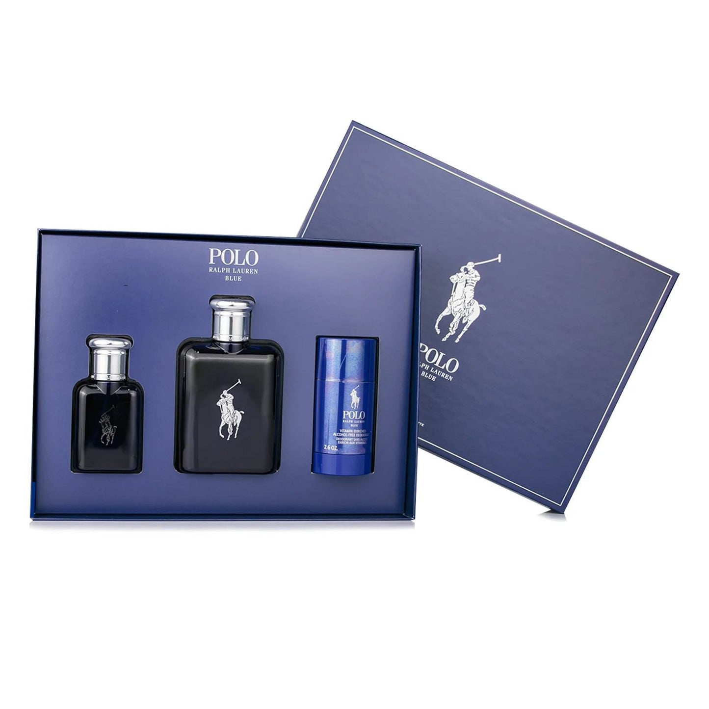 SET POLO BLUE EDT 125ML+DESODORANTE 75GR+POLO BLUE EDT 40ML RALPH LAUREN PERFUME PARA CABALLERO