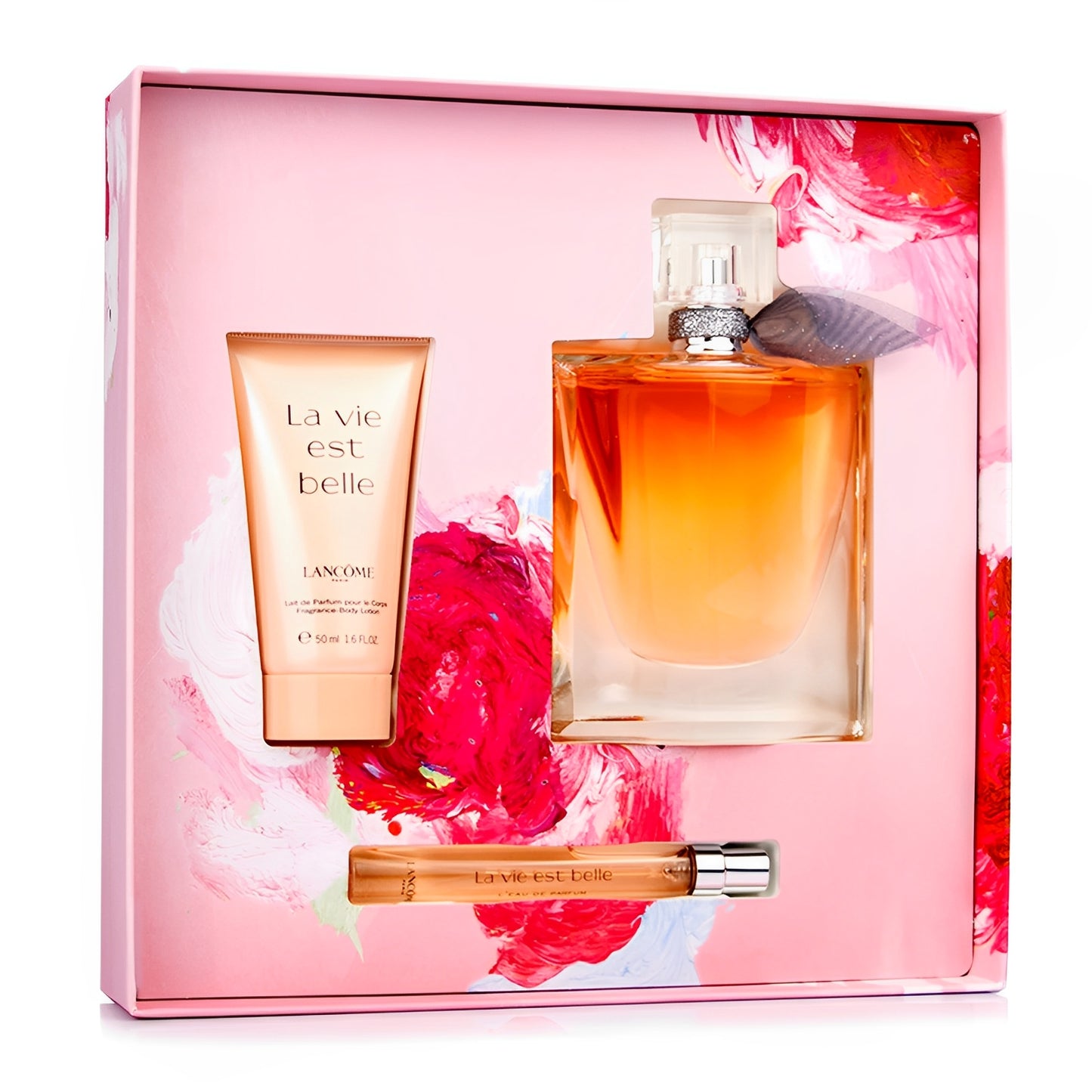 SET LA VIE EST BELLE EDP 100ML + CREMA CORPORAL 50ML + PERFUMERO 10ML LANCOME PERFUME PARA DAMA