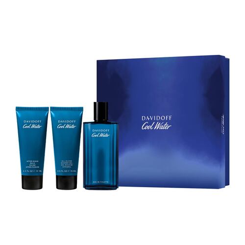 SET COOL WATER EDT 125ML + AFTERSHAVE + GEL DE DUCHA DAVIDOFF PERFUME PARA CABALLERO