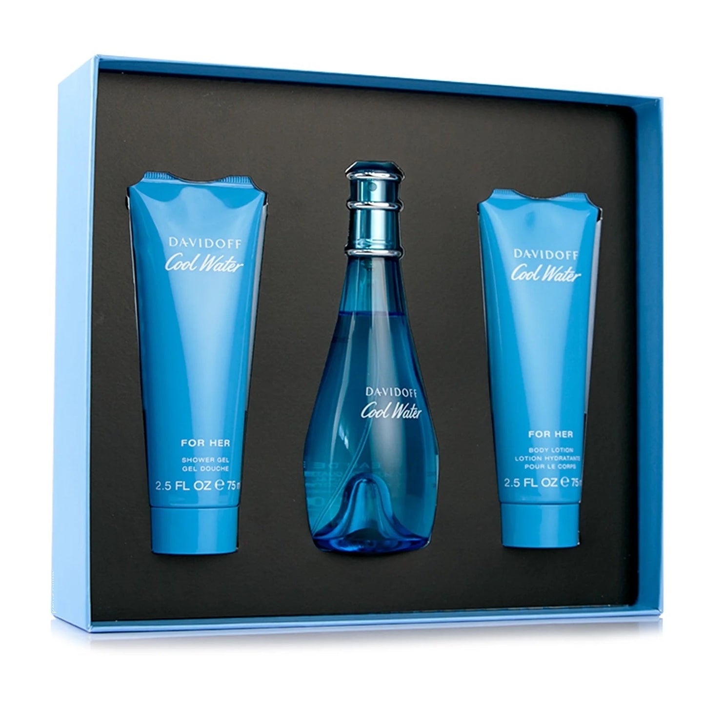 SET COOL WATER EDT 100ML+CREMA CORPORAL 75ML+SHOWER GEL 75ML DAVIDOFF PERFUME PARA DAMA