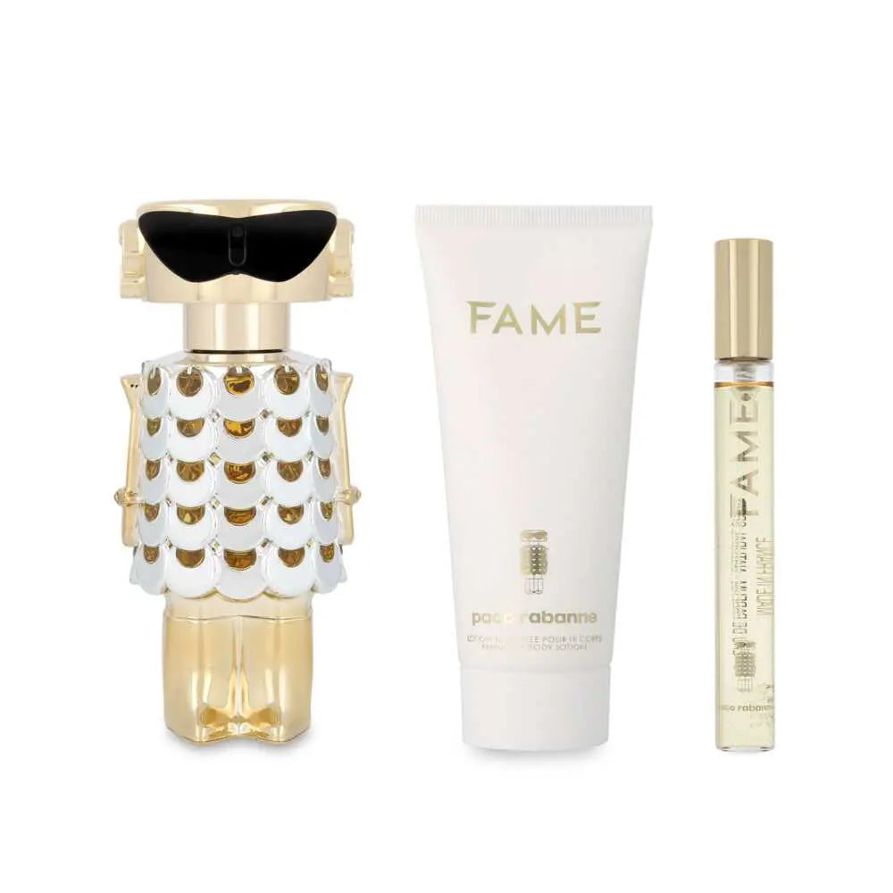 SET FAME EDP 80ML+CREMA CORPORAL 100ML+PERFUMERO 10ML PACO RABANNE PERFUME PARA DAMA