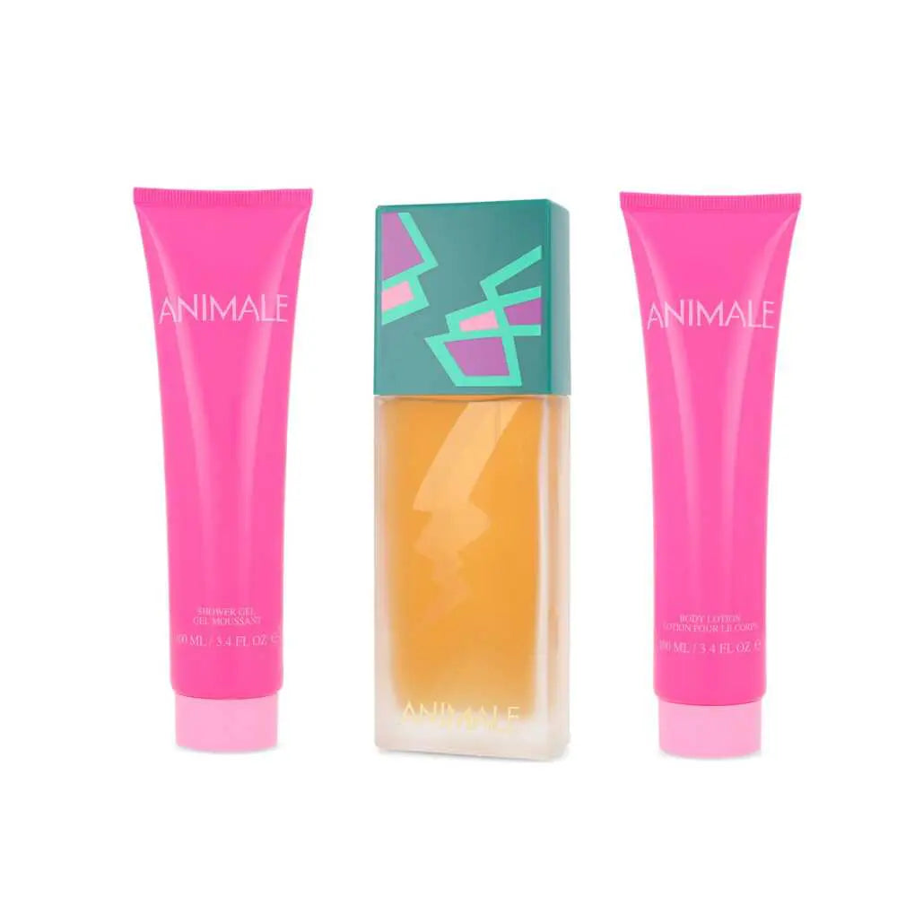 SET ANIMAL WOMAN EDP 100ML+CREMA CORPORAL+SHOWER GEL ANIMALE PERFUME PARA DAMA