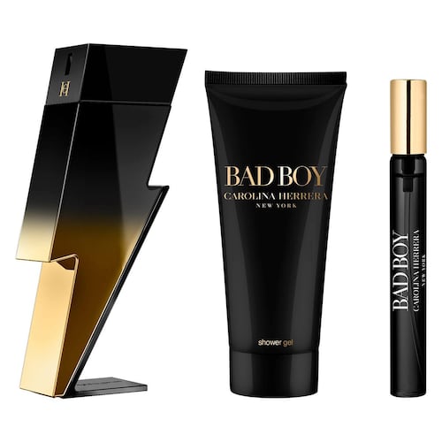 SET BAD BOY EXTREME EDP 100ML +  SHOWER GEL + PERFUMERO CAROLINA HERRERA PERFUME PARA CABALLERO