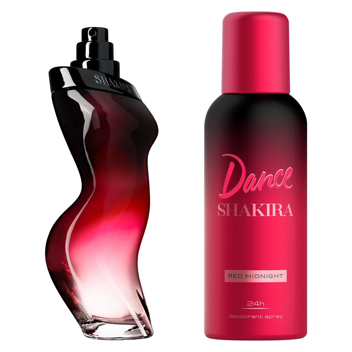 SET RED MIDNIGHT EDT 80ML+DESODORANTE 150ML SHAKIRA PERFUME PARA DAMA
