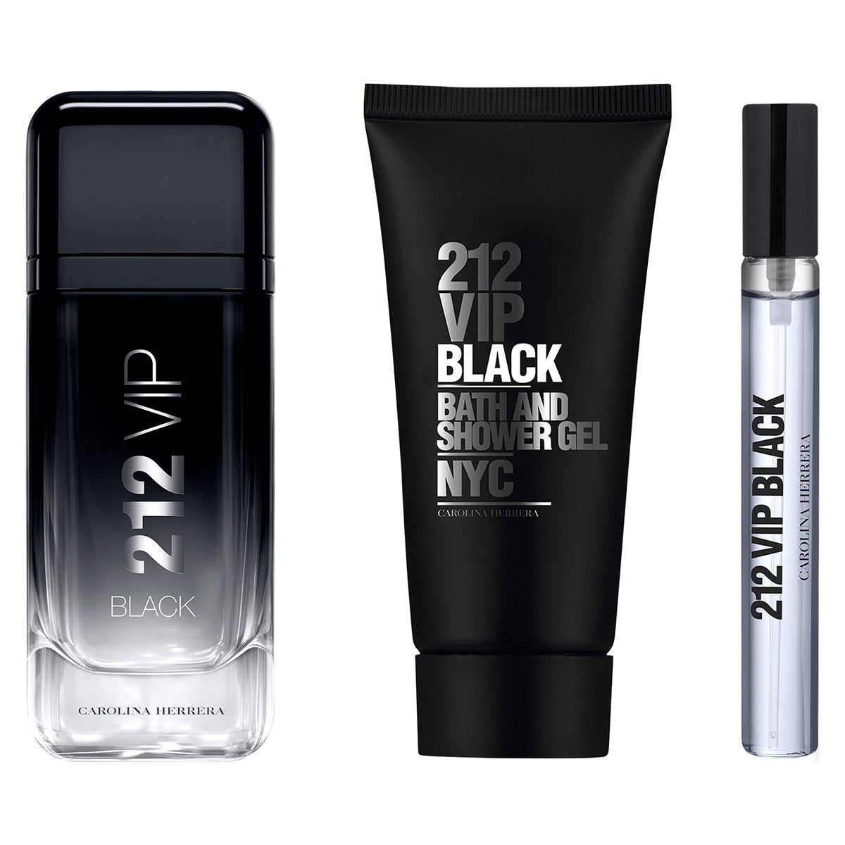 SET 212 VIP BLACK EDP 100ML+SHOWER GEL 100ML+PERFUMERO 10ML CAROLINA HERRERA PERFUME PARA CABALLERO