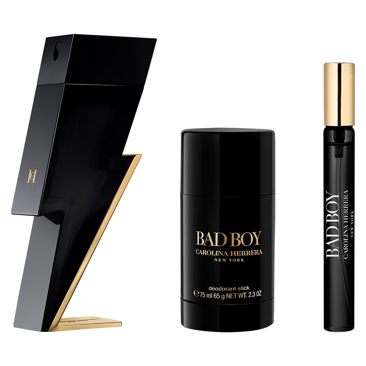 SET BAD BOY EDT 100ML+DESODORANTE 100ML+PERFUMERO 10ML CAROLINA HERRERA PERFUME PARA CABALLERO