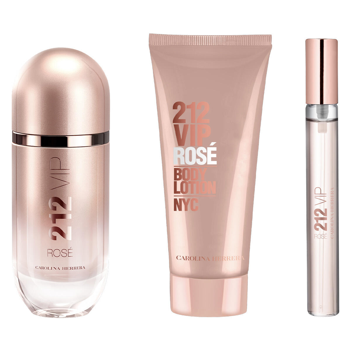 SET VIP ROSE EDP 80ML+CREMA CORPORAL 100ML+PERFUMERO 10ML CAROLINA HERRERA PERFUME PARA DAMA