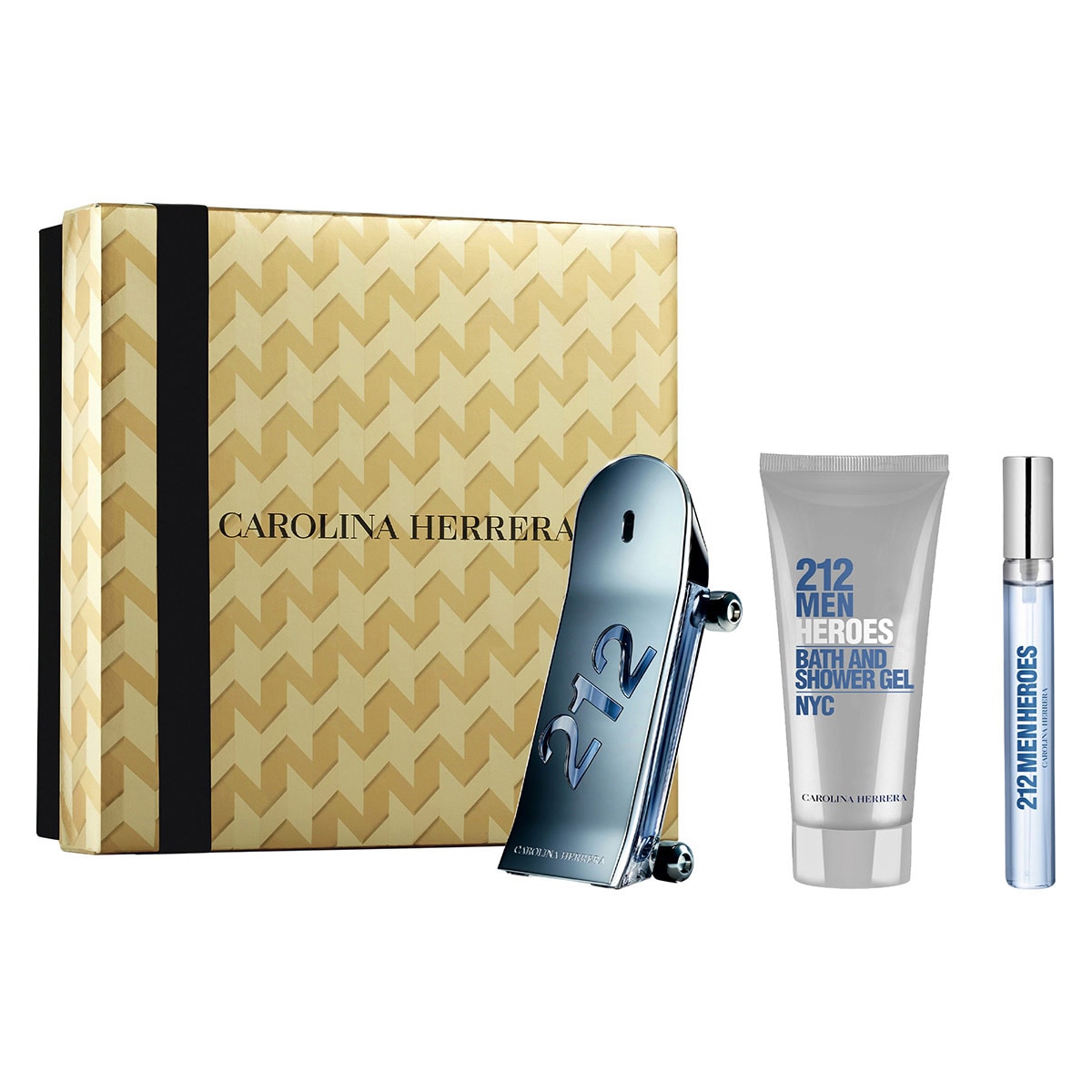 SET 212 HEROES EDT 90ML + GEL DE DUCHA 100ML+ PERFUMERO 10ML CAROLINA HERRERA PERFUME PARA CABALLERO