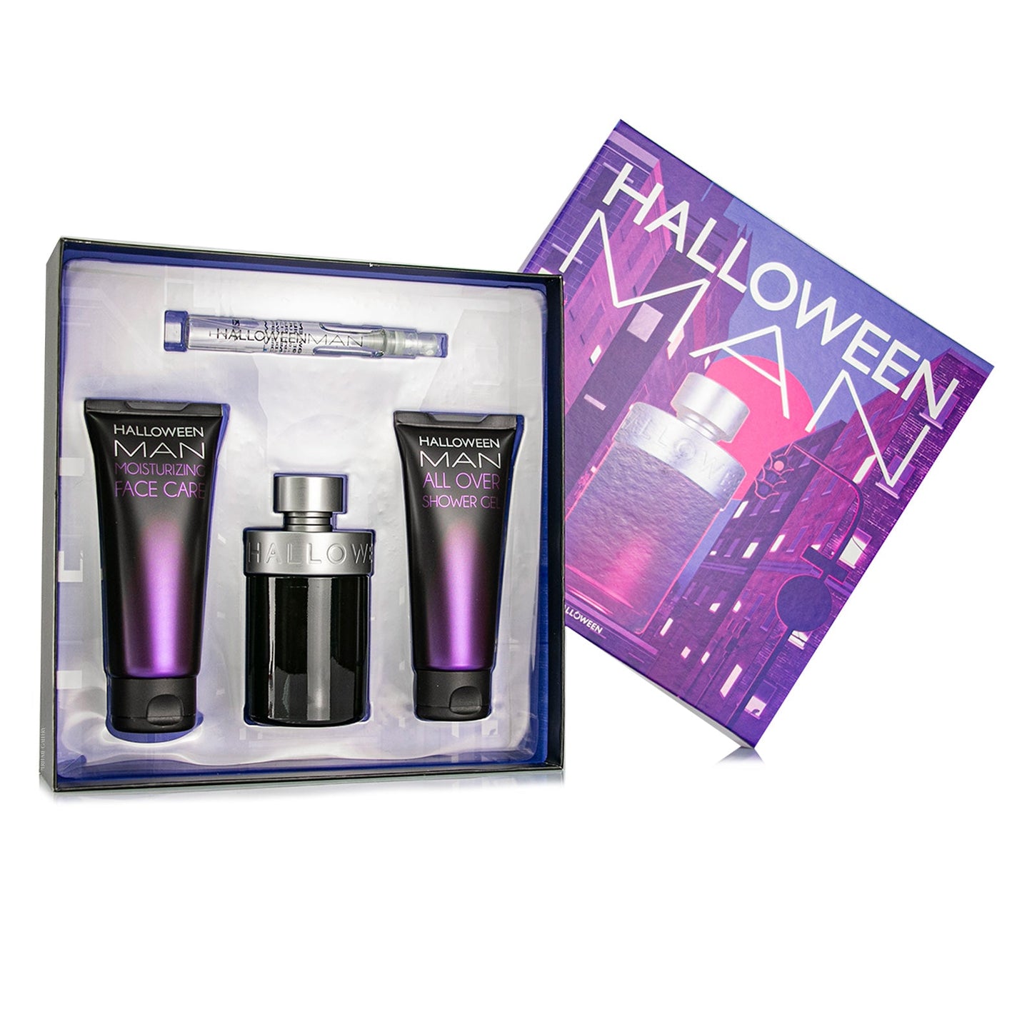 SET HALLOWEEN MAN EDT 125ML + 100ML SHOWER GEL + 100ML FACECARE +10ML PERFUMERO HALLOWEEN PERFUME PARA CABALLERO
