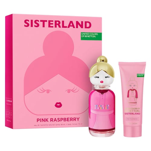 SET SISTERLAND PINK RASPBERRY EDT 80M + CREMA CORPORAL BENETTON PERFUME PARA DAMA