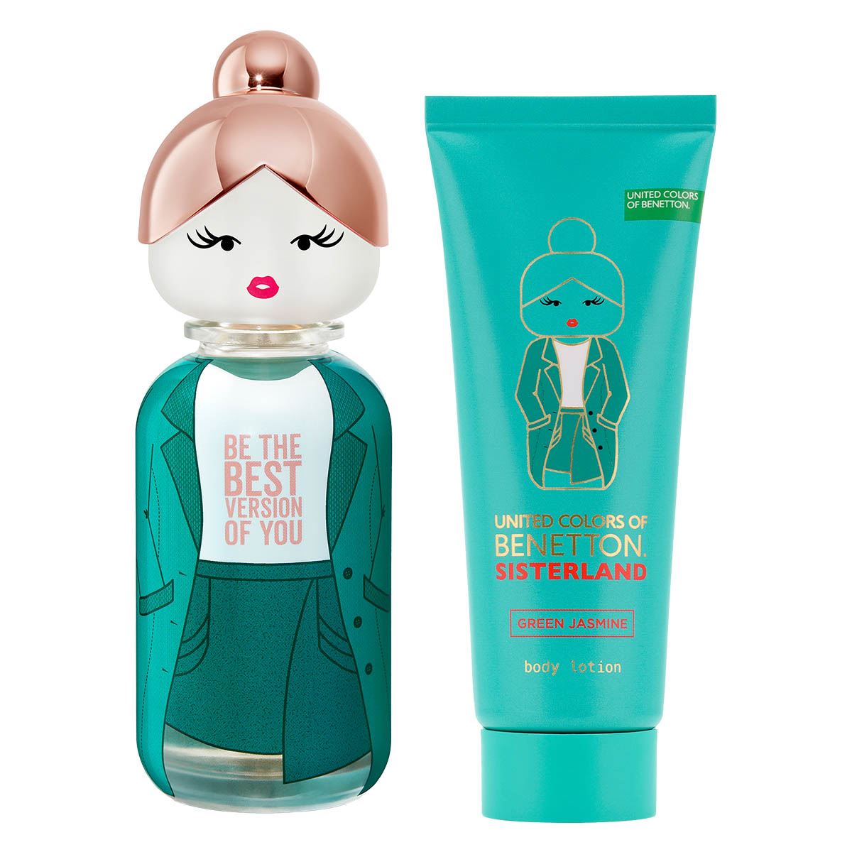 SET SISTERLAND GREEN JADE EDT 80ML+CREMA CORPORAL 75ML BENETTON PERFUME PARA DAMA