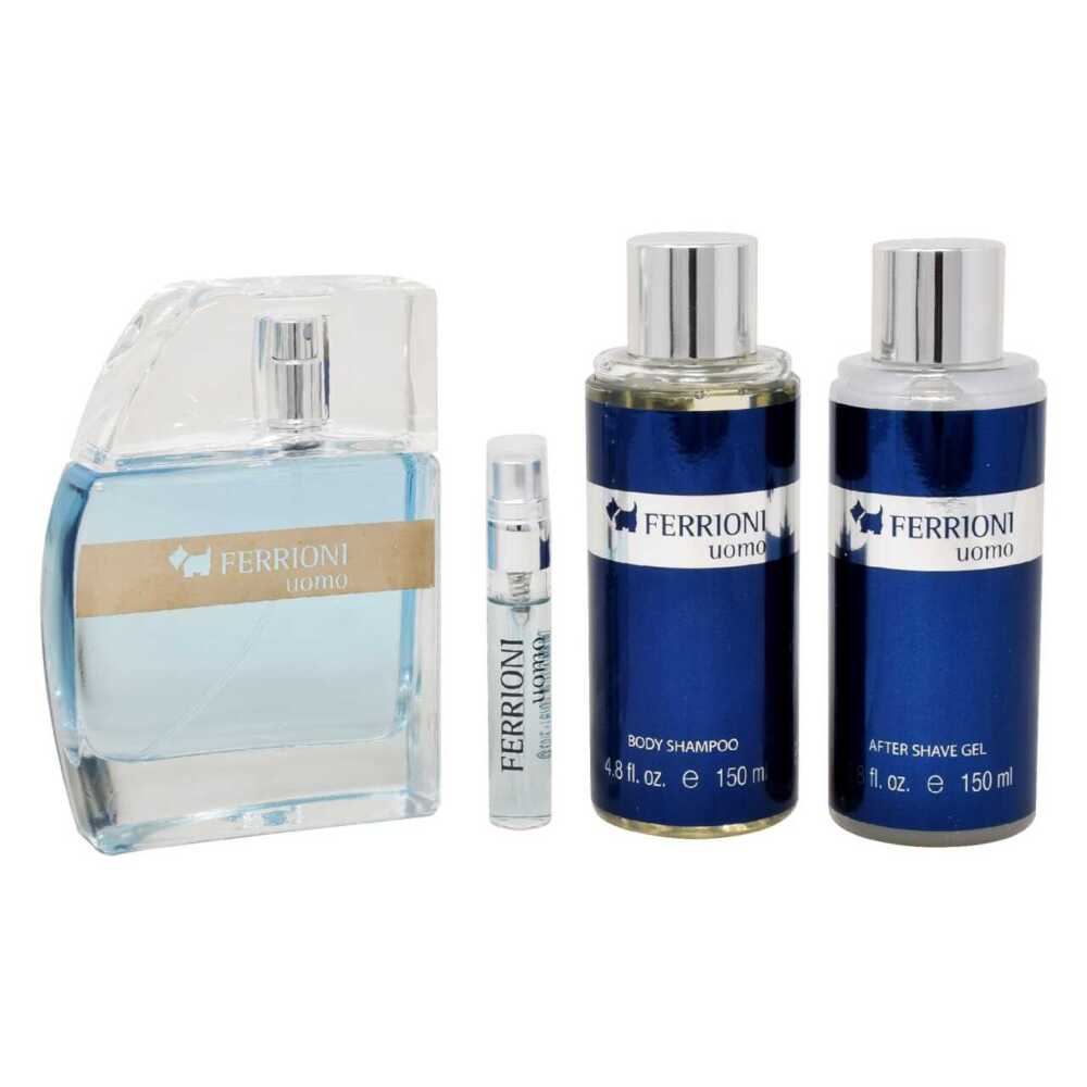 SET UOMO EDT 100ML + SHAMPOO + AFTER + PERFUMERO FERRIONI PERFUME PARA CABALLERO