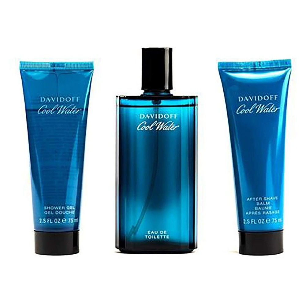 SET COOL WATER EDT 125ML+GEL DE DUCHA 75ML+CREMA PARA DESPUES DE AFEITAR 75ML DAVIDOFF PARA CABALLERO