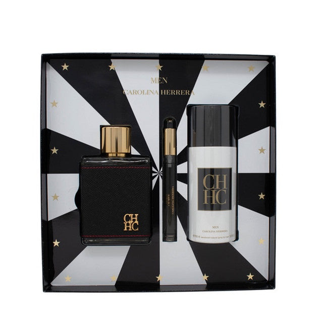 SET CH MEN EDT 100ML + DESODORANTE 150 ML + PERFUMERO CAROLINA HERRERA PERFUME PARA CABALLERO