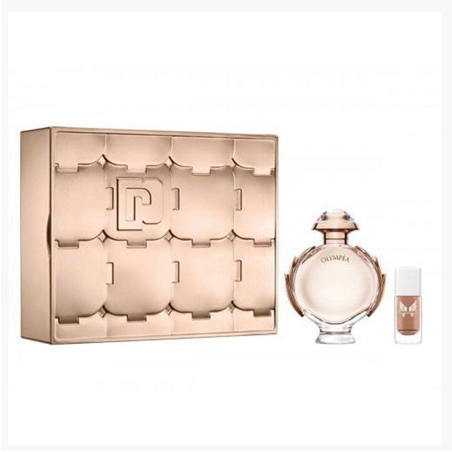 SET OLYMPÉA UPGRADED EDP 80ML + LACA PARA UÑAS PACO RABANNE PERFUME PARA DAMA