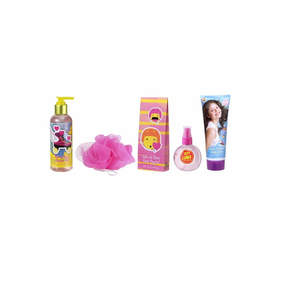 SET SOY LUNA BASKET EDT 120ML+ BODY LOTION + SHOWER GEL + SALES DE BAÑO DISNEY PERFUME PARA DAMA
