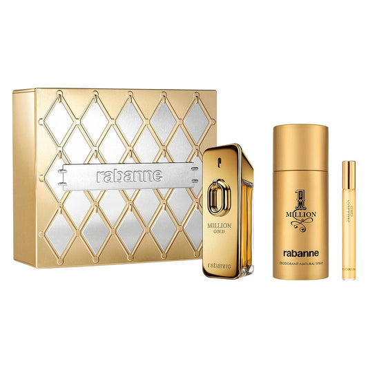 SET MILLION GOLD EDP 100ML + DESODORANTE 150ML + PERFUMERO 10ML PACO RABANNE PERFUME PARA CABALLERO