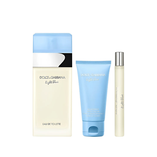 SET LIGHT BLUE EDT 100ML + BODY LOTION 50ML+ PERFUMERO 10ML DOLCE & GABBANA PERFUME PARA DAMA