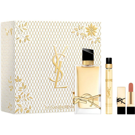 SET LIBRE EDP 90ML+PERFUMERO 10ML+LABIAL YVES SAINT LAURENT PARA DAMA