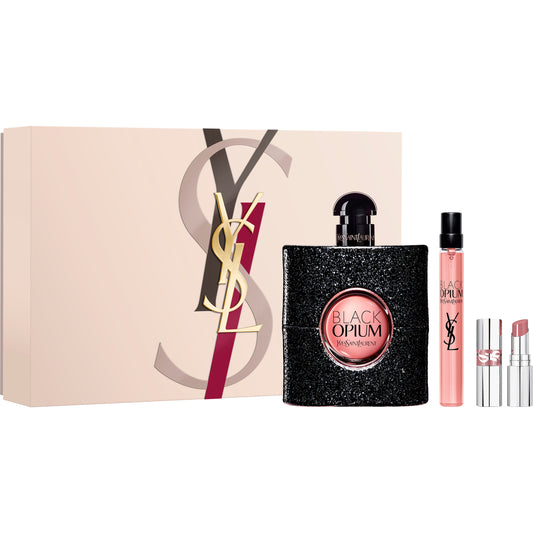 SET YSL BLACK OPIUM EDP 90ML + PERFUMERO 10ML + MINI LABIAL  YVES SAINT LAURENT PERFUME PARA DAMA