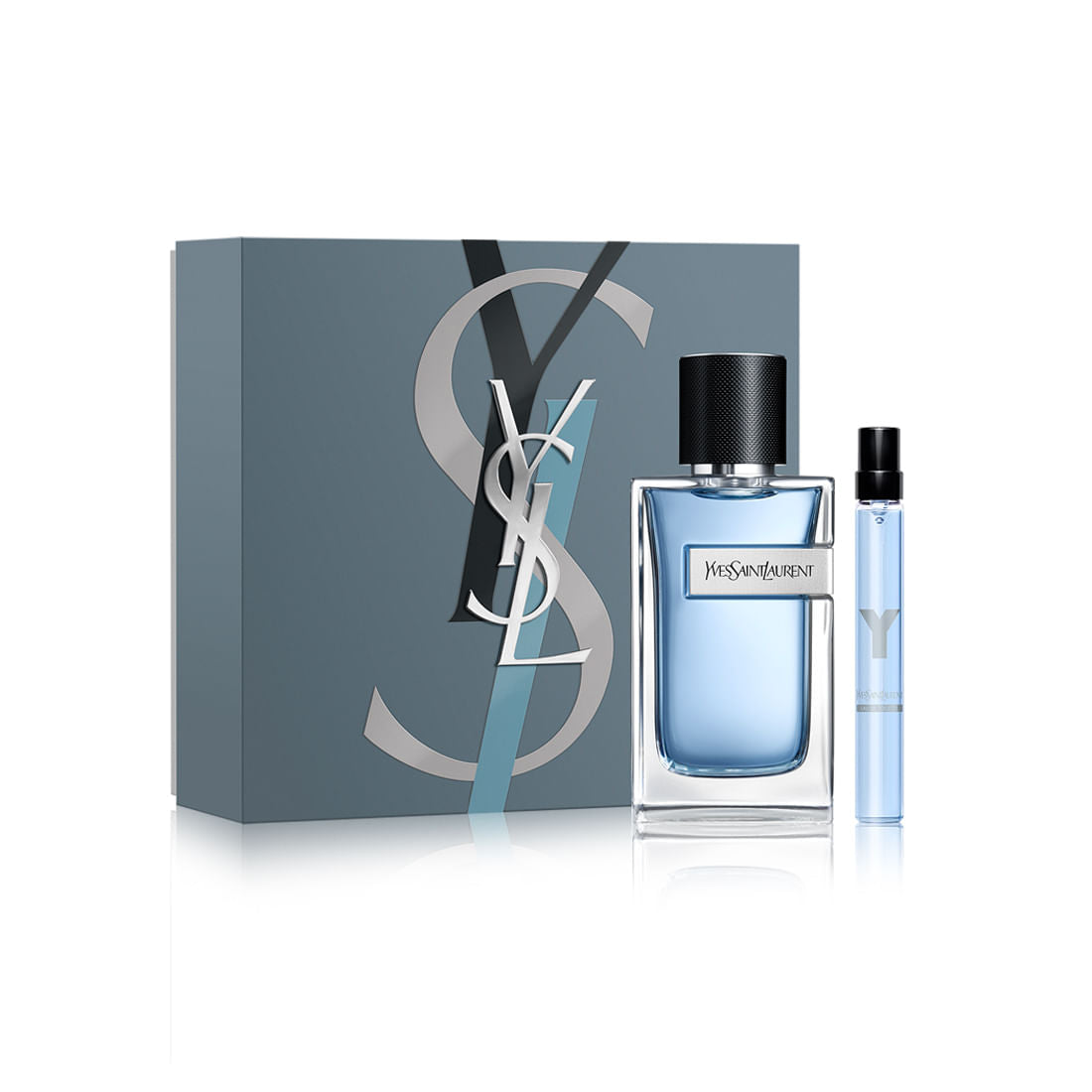 SET YSL Y EDT 100ML + PERFUMERO 10ML YVES SAINT LAURENT PERFUME PARA CABALLERO
