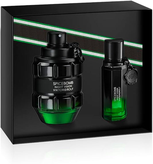 SET SPICEBOMB NIGHT VISION EDT 90ML + PERFUMERO EDT 20ML VIKTOR & ROLF PERFUME PARA CABALLERO