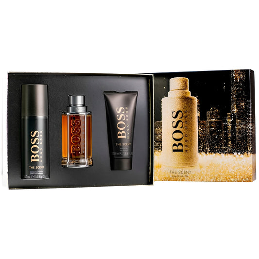 SET THE SCENT EDT 100ML + DESODORANTE 150ML +SHOWERGEL 100ML HUGO BOSS PERFUME PARA CABALLERO