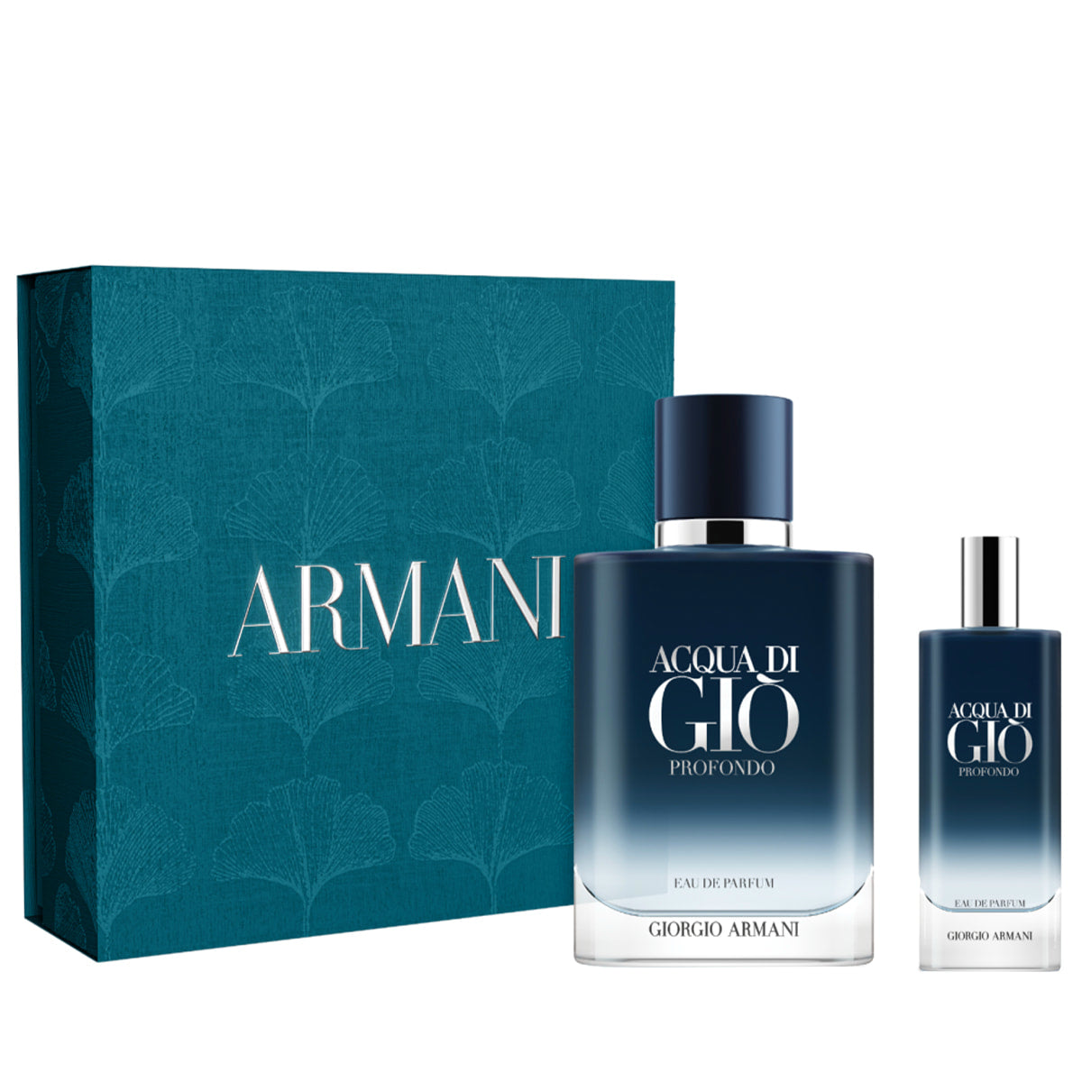 SET ACQUA DI GIO PROFONDP EDP 100ML + MINI 15ML ARMANI PERFUME PARA CABALLERO