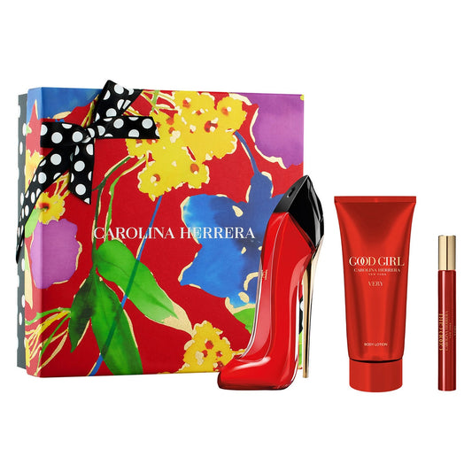 SET VERY GOOD GIRL EDP 80ML + CREMA CORPORAL 100ML + PERFUMERO 10ML  CAROLINA HERRERA PERFUME PARA DAMA