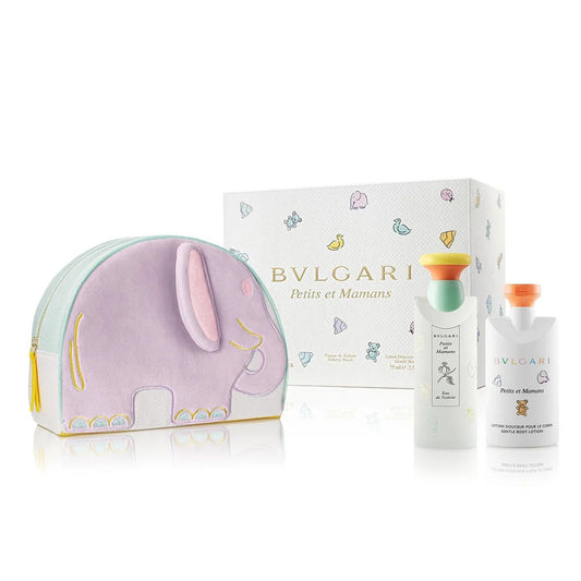 SET PETITS ET MAMANS EDT 100ML + CREMA CORPORAL + NECESER BVLGARI PERFUME UNISEX