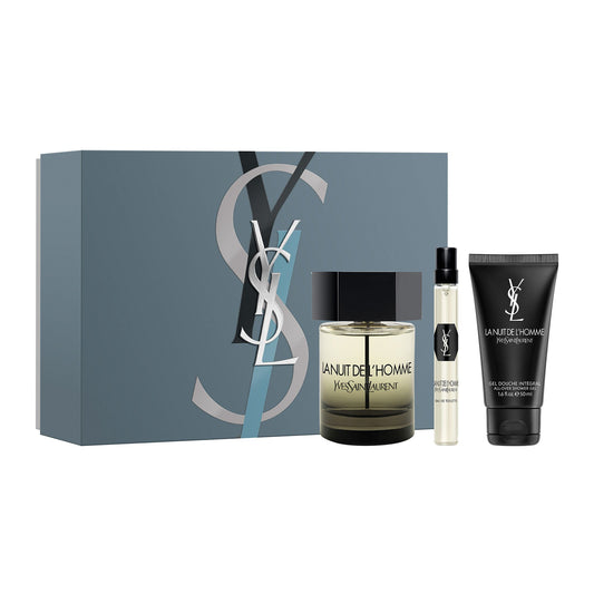 SET LA NUIT DE L HOMME EDT 100ML + GEL DE DUCHA 50ML + PERFUMERO 10ML YVES SAINT LAURENT PERFUME PARA CABALLERO