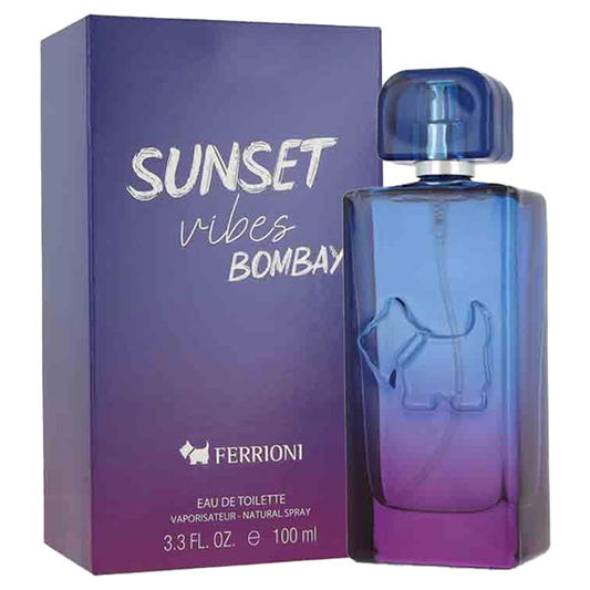 SUNSET VIBES BOMBAY EDT 100ML FERRIONI PERFUME PARA CABALLERO