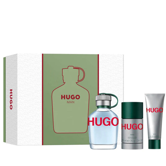 SET HUGO MAN EDT 125ML + DESODORANTE 75ML + GEL DE DUCHA 50ML HUGO BOSS PERFUME PARA CABALLERO