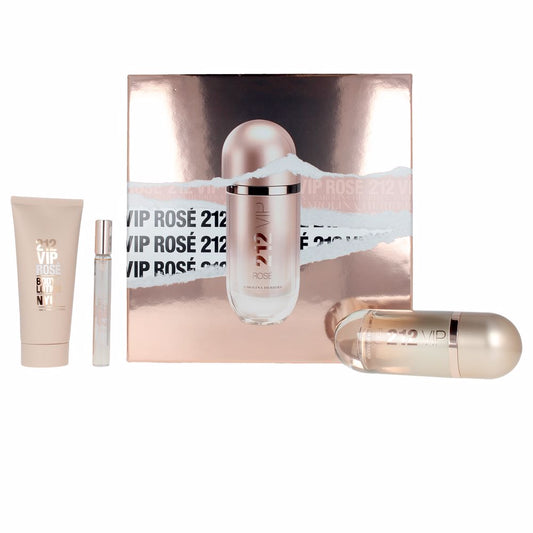 SET 212 VIP ROSÉ EDP 80ML + BODY LOTION 100ML + PERFUMERO CAROLINA HERRERA PERFUME PARA DAMA