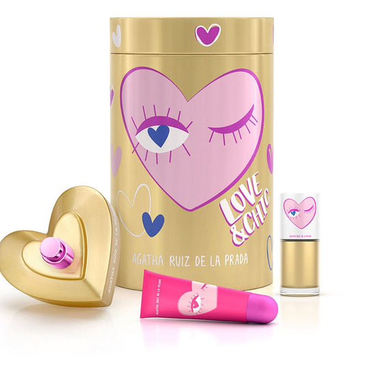 SET LOVE GLAM LOVE  EDT 80 ML + GLOSS + NAIL AGATHA RUIZ DE LA PRADA PERFUME PARA DAMA