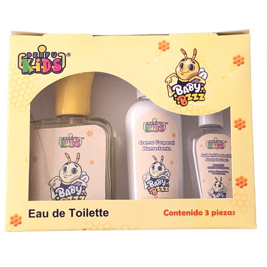 SET BEBE BABY BZZZ EDT 50ML + CREMA CORPORAL 60ML + GEL ANTIBACTERIAL 30 ML PERFUKIDS