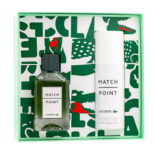 SET MATCH POINT EDT 100ML + DESODORANTE 150ML LACOSTE PERFUME PARA CABALLERO