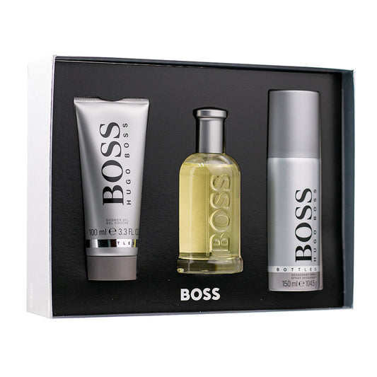 SET BOTTLED EDT 100ML + SHOWER GEL 100ML + DESODORANTE 150ML HUGO BOSS PERFUME PARA CABALLERO