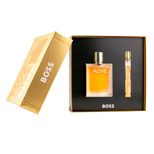 SET ALIVE EDP 80 ML + PERFUMERO 10ML HUGO BOSS PERFUME PARA DAMA