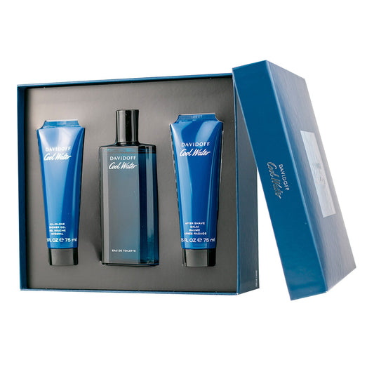 SET COOL WATER EDT 125ML + SHOWER GEL 75ML + AFTER SHAVE 75ML DAVIDOFF PERFUME PARA CABALLERO