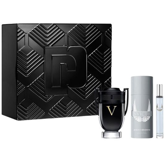 SET INVICTUS VICTORY EDP 100ML + DESODORANTE 150ML + PERFUMERO 10ML PACO RABANNE PERFUME PARA CABALLERO