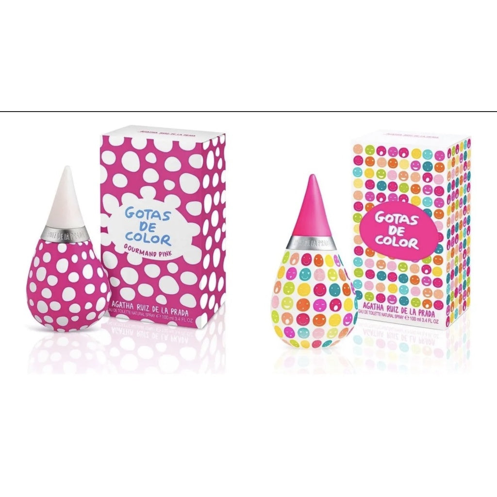 SET DUO GOTAS DE COLOR EDT 100ML + GOTAS DE COLOR GOURMAND PINK EDT 100ML AGATHA RUIZ DE LA PRADA PERFUME PARA DAMA