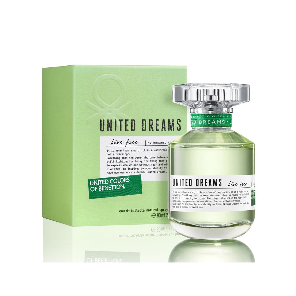 LIVE FREE UNITED DREAMS EDT 80ML BENETTON PERFUME PARA DAMA