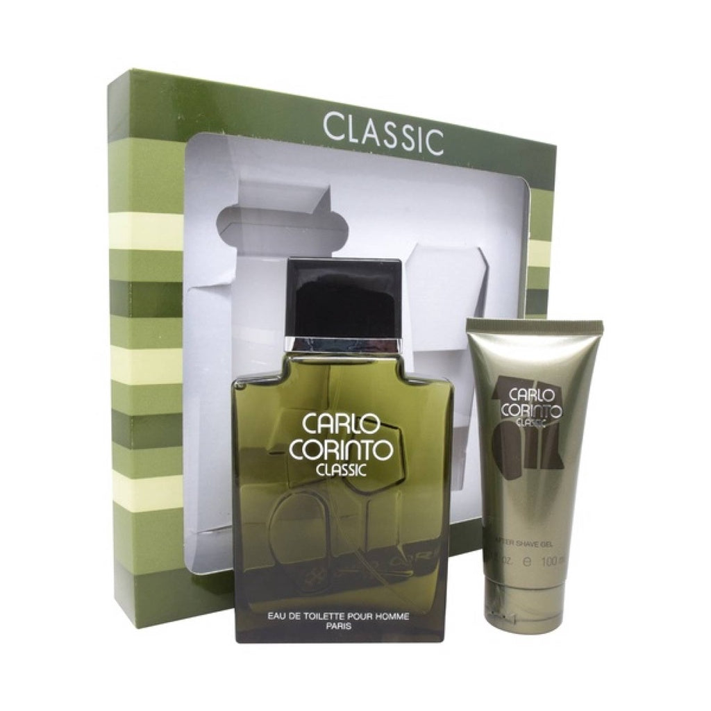 SET CLASSIC EDT 200ML + AFTER SHAVE 100ML CARLO CORINTO PERFUME PARA CABALLERO